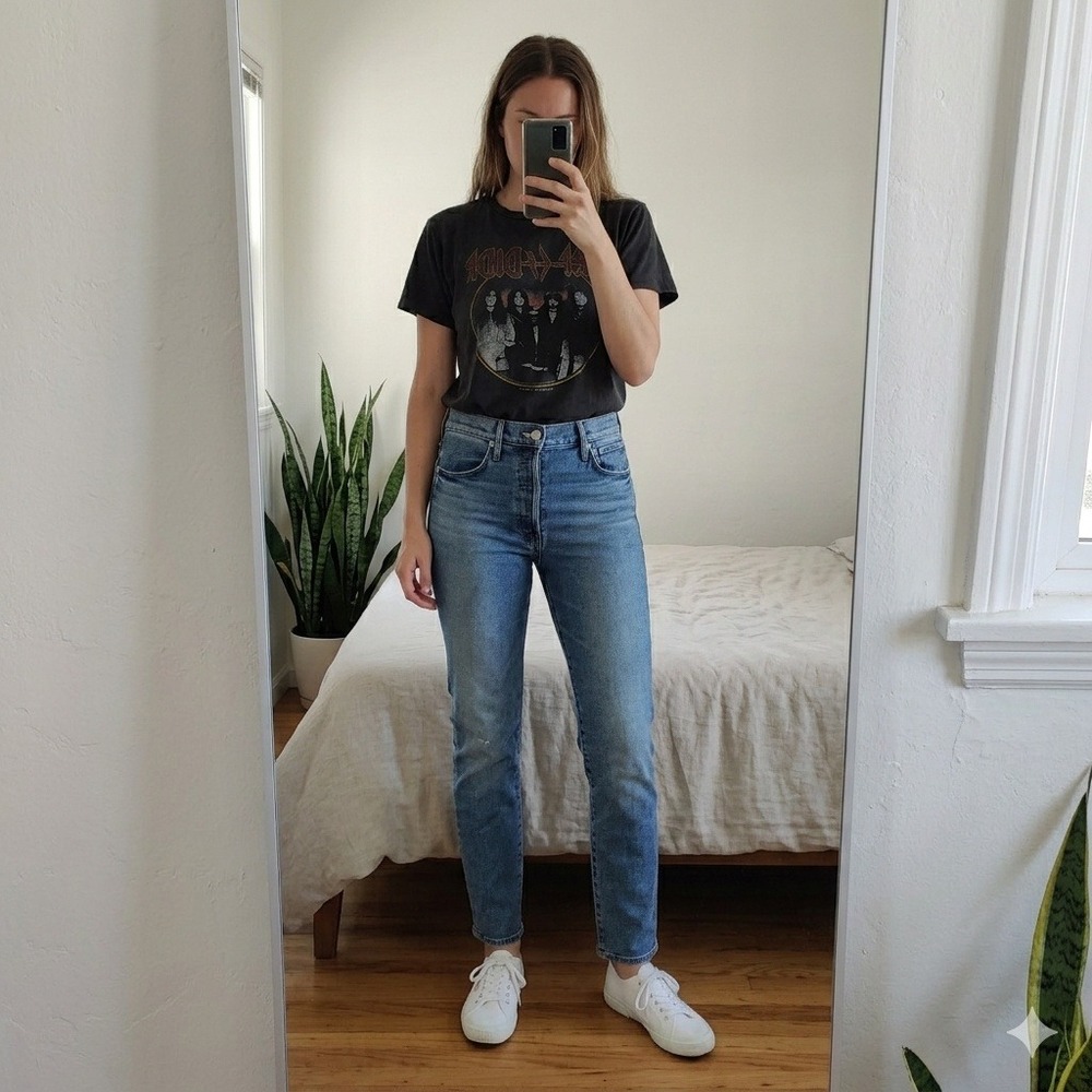 Mother The‎ Proper Jeans Womens 26 No Boundaries Straight High Rise Button Fly